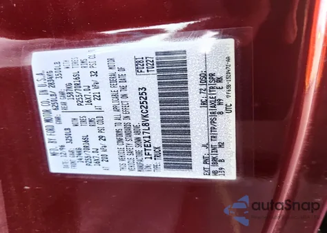 1997 Ford F150 from USA, damaged, VIN 1FTEX17L8VKC25253